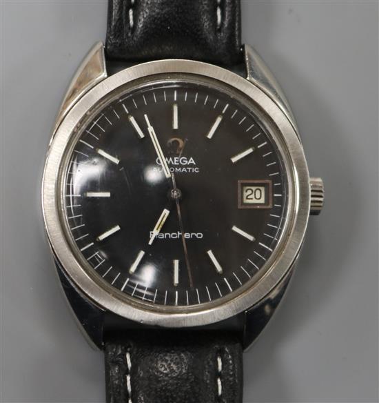 A gentlemans mid 1970s stainless steel Omega Ranchero automatic wrist watch, movement c.1012,